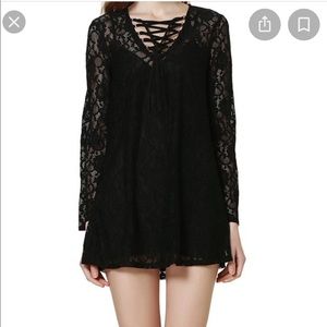 NWT Miss Selfridge black lace dress with cami